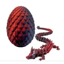 Uovo di drago stampato in 3D, drago articolato stampato in 3D con drago all'interno, giocattolo antistress a forma di drago di cristallo
