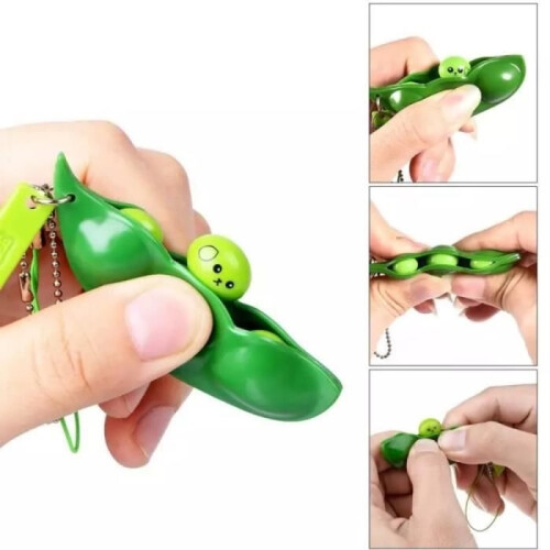Stress relief toy - Squishy - 3-piece set - Pea-shaped keychain 2