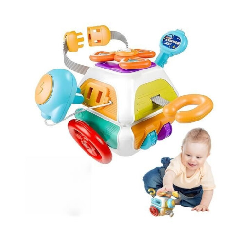Learning Toy - 10-in-1 Activity Cube - Colorful - Sensory - Educational