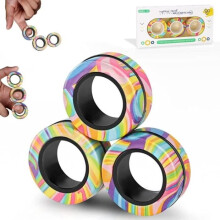Giocattolo antistress - Design fluorescente tricolore - Plastica ABS - Magnete N40