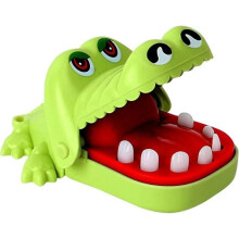 Gioco dei denti di coccodrillo - Mini alligatore - Giocattolo da dito - Verde menta - Bambino - 3 anni