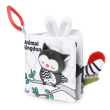 Babyboekje van stof, educatief speelgoed voor kinderen, cadeau-idee vanaf de geboorte, zacht knisperboekje met dieren (bos)