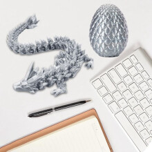 3D Printed Dragon Eggs with Dragon Fidget Toys for Adults, 3D Articulated Dragon Toys Inside, Egg A082