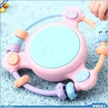 Ashata Baby Musical Instrument Toy, Soft Sound Multifunctional Walkie-Talkie Game, Pink Beaded Drum