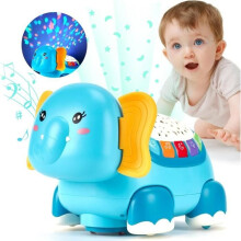 Baby Toy for 1 Year Olds, Crawling Montessori Activity Toy for Children 1, 2, 3 Years Old, Musical Baby Toy with Light Projector
