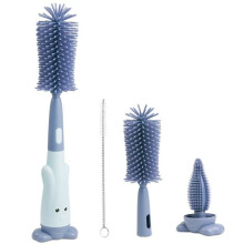 Baby bottle brush set, 3-in-1 silicone baby bottle brushes, BPA-free