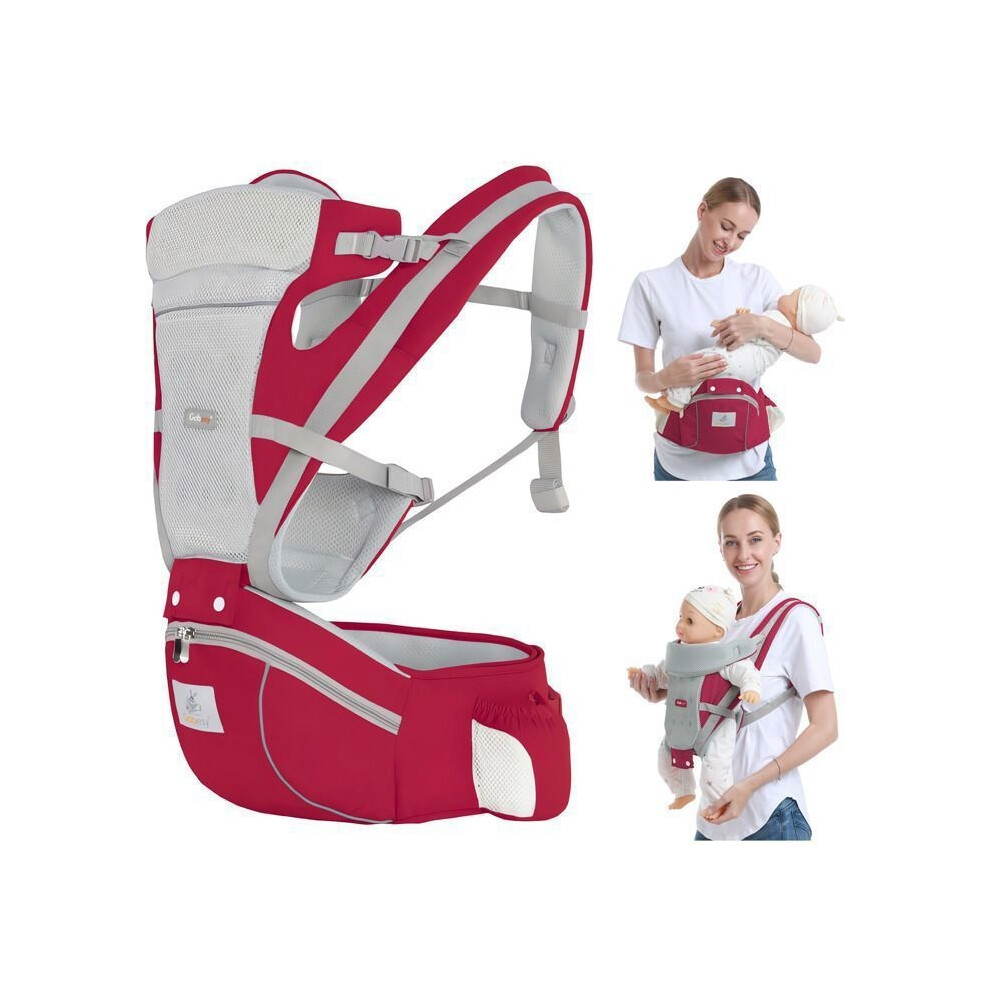 Aihontai Ergonomic, Physiological Baby Carrier, Good Breathability, Suitable For All Seasons, Easy To Wear, For Babies 0 To 36 Months