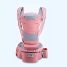 Ergonomic baby carrier for babies 0-48 months, 15 different carrying positions: hip, front, kangaroo, travel accessory | pink #4