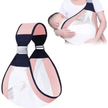 Marsupio traspirante, fascia porta bebè regolabile in rete 3D per neonati e bambini fino a 18 kg (rete rosa)
