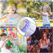 Macchina per bolle di sapone - Gatling 69 fori - Viola - Batteria ricaricabile da 2200 mAh - LED colorati