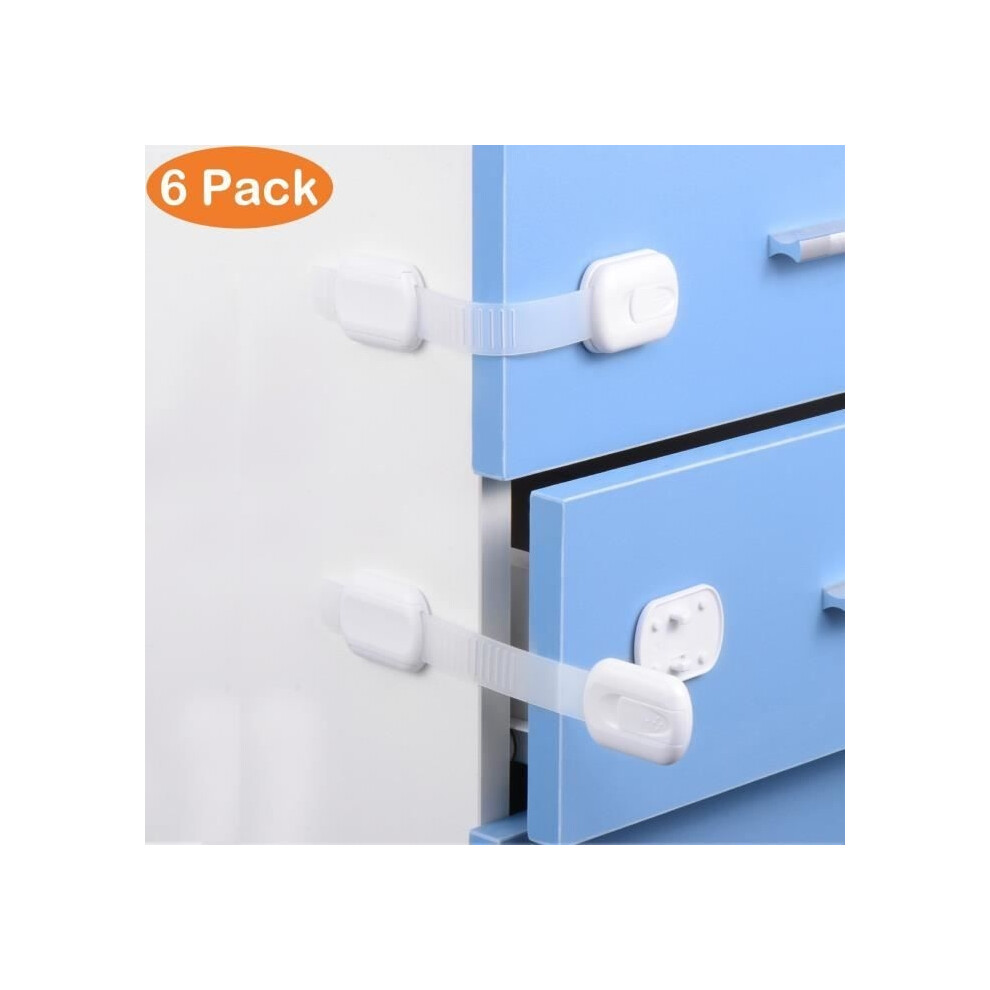 Aihontai Baby Door Lock Safety Locks - 6Pcs Safety Locks Latches For Baby And Child Safety On Cupboards, Wardrobes, Drawers