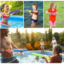 Pistolet à eau en mousse - Lot de 6 - Longue portée - Pour enfants et adultes