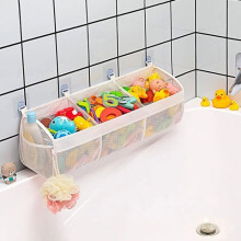 Organisateur de jouets de bain - MICH - 3 compartiments - Grandes ouvertures - Capacité accrue - Filet résistant
