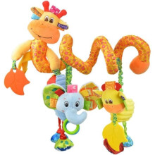 Jouets pour poussette, girafes en peluche suspendues en spirale pour berceau, couffin, poussette