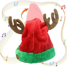 Christmas Hat - Interactive - Musical - Red - Comfortable - For Adults