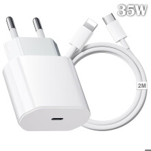 Snellader - WENZYLIQUOX - 35W Kit - USB-C naar Lightning - 2m MFi-kabel - Overspanningsbeveiliging