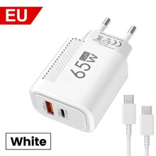 65W GaN USB Type-C snellader USB-wandlader voor iPhone 16 Xiaomi Samsung Huawei Type C PD-adapter