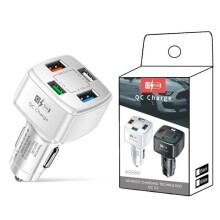 Car Charger - NOBRAND - 4 USB QC3.0 Ports - 35W/7A - Fast Charging - Overvoltage Protection