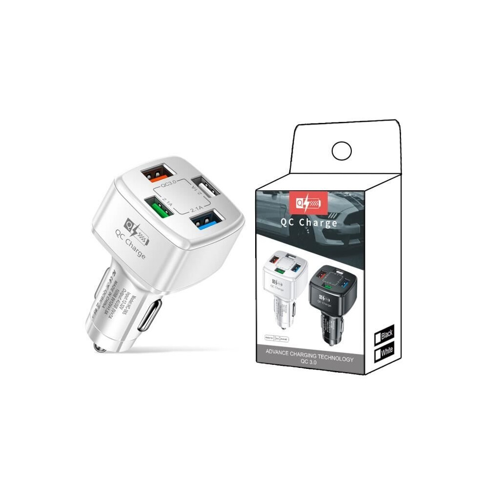 Car Charger - Nobrand - 4 Usb Qc3.0 Ports - 35W/7A - Fast Charging - Overvoltage Protection 9102920009796