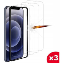 WOSHITE 3-Piece Screen Protector for Mobile Phones, Tempered Glass for iPhone 12 Pro (6.1"), Anti-Scratch