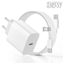 USB-C-Ladegerät – WENZYLIQUOX – 35 W – 35-W-Schnellladung – 2 m MFi C94-Kabel – Kompatibel mit iPhone 17/16/15