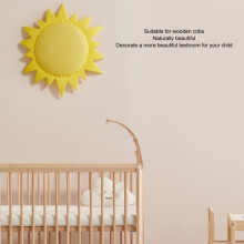 ESTINK Mobiler Arm für Klappkinderbett, Mobiler Kinderbettarm, Holzoptik, Klappbarer mobiler Kinderbett-Stützarm für Kinderbett
