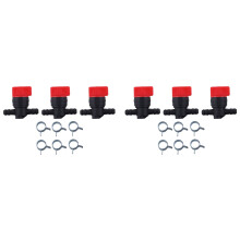 6PCS 494768 698183 Fuel Shut Off Valve with Clamp for 1/4 Inch Fuel Briggs & Stratton Murray Toro Lawn Tractor