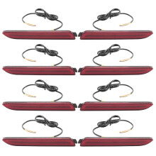 8x LED Bumper Reflector Bright Red Lens Brake Lights for Camry 2006-2014