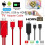 Καλώδιο προσαρμογέα HDMI για τηλέφωνο σε τηλεόραση, HDTV AV 1080p, κόκκινο 2