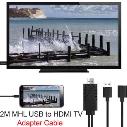 Καλώδιο προσαρμογέα HDMI για τηλέφωνο σε τηλεόραση, HDTV AV 1080p, κόκκινο 2