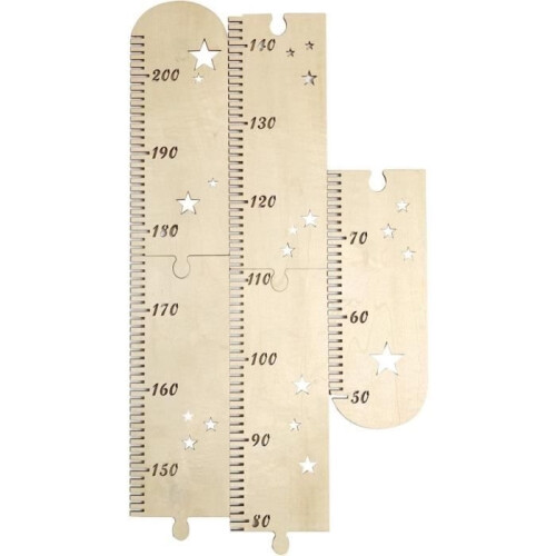 Children's Wall Height Chart - Wooden Measuring Ruler - Child 1