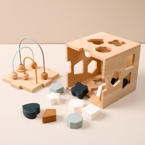 Toy - Montessori - Educational Stacking Puzzle - Silicone Geometric Shapes 1
