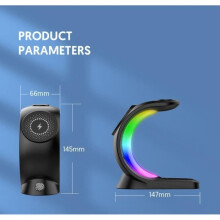Draadloze oplader, 3-in-1 inductielader voor iPhone 14/13/12/Pro/Max/mini/Plus, Apple Watch 8/7/6/5/4/3/2/1, AirPods 2/1/Pro