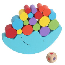 Wooden balancing game for children - SODIAL - Moon Balance - Blue - Ages 4 and up