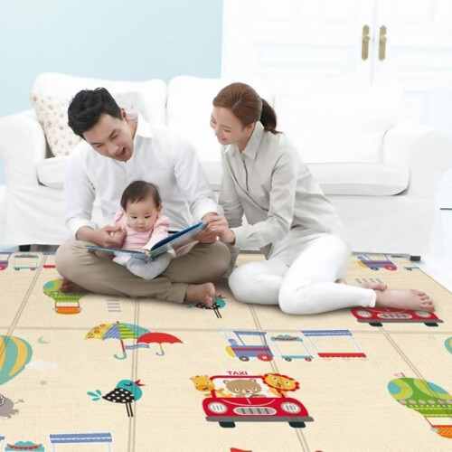 SURENHAP Foldable Play Mat, Baby Play Mat, Soft, Comfortable, Lightweight, Foldable, Compact, for Crawling, Nursery Area 2