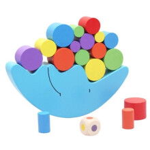 Wooden balancing game for children - SODIAL - Moon Balance - Blue - Ages 4 and up
