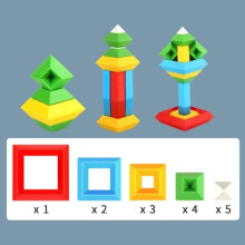 Blocchi da costruzione a piramide impilabili, giocattolo a piramide dai colori vivaci per bambini, giocattolo educativo per la prima
