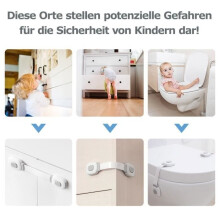 6-Piece Baby Safety Door Lock Set, Drawer Locks, Cupboard Locks, and Refrigerator Safety Locks for Children and Home