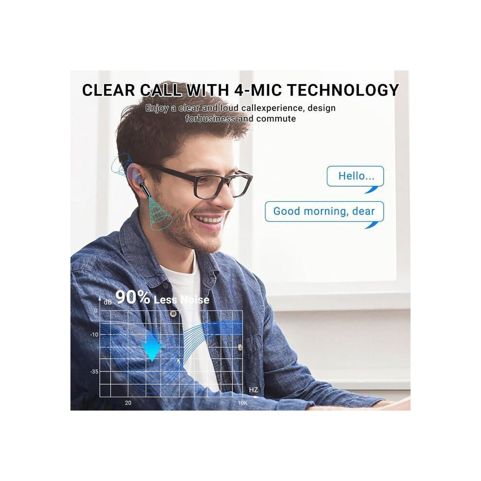 Bluetooth Headphones - Molesun - Environmental Noise Cancellation (Enc) Immersive Bass - 35H Battery Life - Touch Control 9102920009208