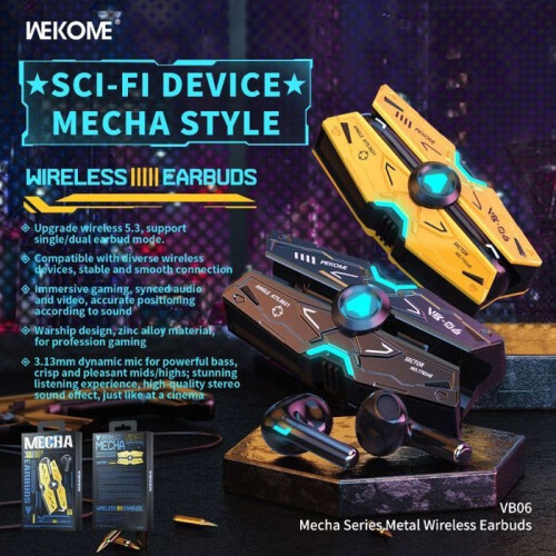 Wekome bluetooth headset - WK-VB06YELLOW 2