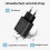 Ladegerät – TECHTA – USB-C 25 W – PD 3.0 – USB-C-Anschluss – 2er-Pack Weiß/Schwarz 3
