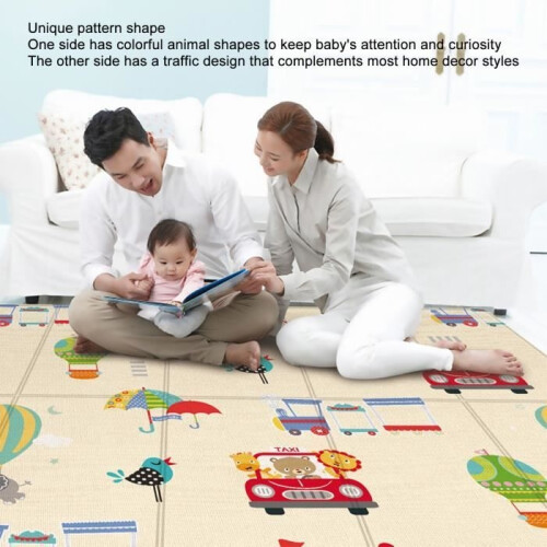 SURENHAP Foldable Baby Play Mat, Waterproof, Odorless, Dirt-Resistant, Early Learning Mat