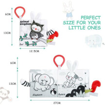 Baby Cloth Book, Educational Toy for Children, Gift Idea from Birth, Soft Crinkly Book with Animals (Forest)