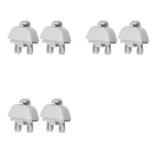 6x Car Sun Visor Clip Plastic Sun Visor Hook Clip Sun Visor Clip Retainer for A6 6R0857561 Gray