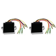 2X Regolatore di Tensione Raddrizzatore per Fuoribordo per Mercury Mariner 125hp 115hp 100hp 90hp 80hp 70hp 65hp 2 Tempi 12V 6 Fili 830179