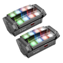 Projecteur de scène 80 W - JAJALUYA DJ Light Show - Idéal pour une soirée disco ou le soir de Noël - Lot de 2