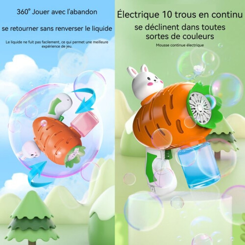 C Bubble Machine 16x9x20cm Turnip Bunny Bubble Machine Toy Electric Bubble Machine with Lights Gift for 2