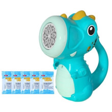 Macchina per bolle di sapone elettrica per bambini a forma di dinosauro - Blu