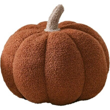 Halloween-kurpitsapehmotyyny, pehmeä kurpitsatyyny, lahja kodin sisustukseen, juhlat (20cm, ruskea)