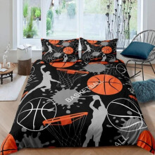 Basketbal beddengoedset dekbedovertrek voor volwassenen en kinderen 140x200cm [980]